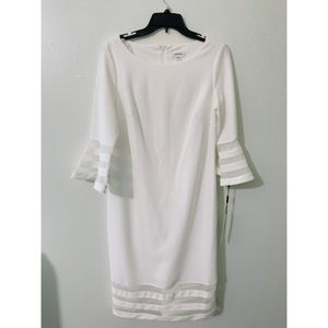 White Bell Sleeve Dress